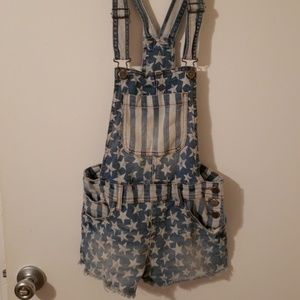Xhilaration jeans American flag denim overalls